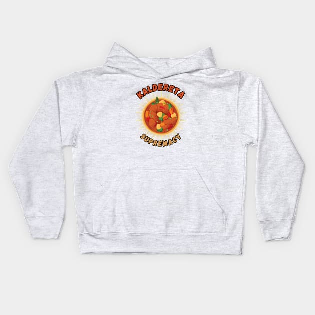 Kaldereta supremacy filipino food Kids Hoodie by Moonwing